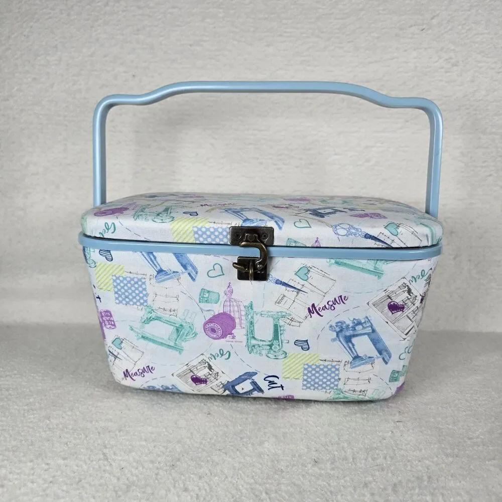 Dritz Paris France Sewing Basket Kitsch Seamstress Storage - Missing Tray